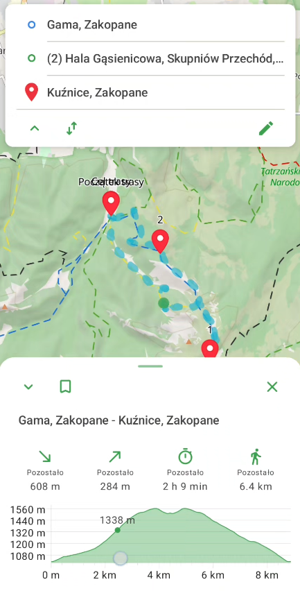 Planowanie trasy w aplikacji OdkryjSzlak